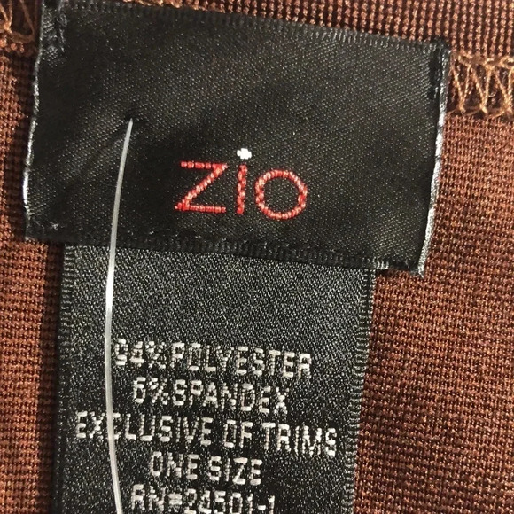 ZIO Brown Floral Embellished Stretch Top - Picture 8 of 8